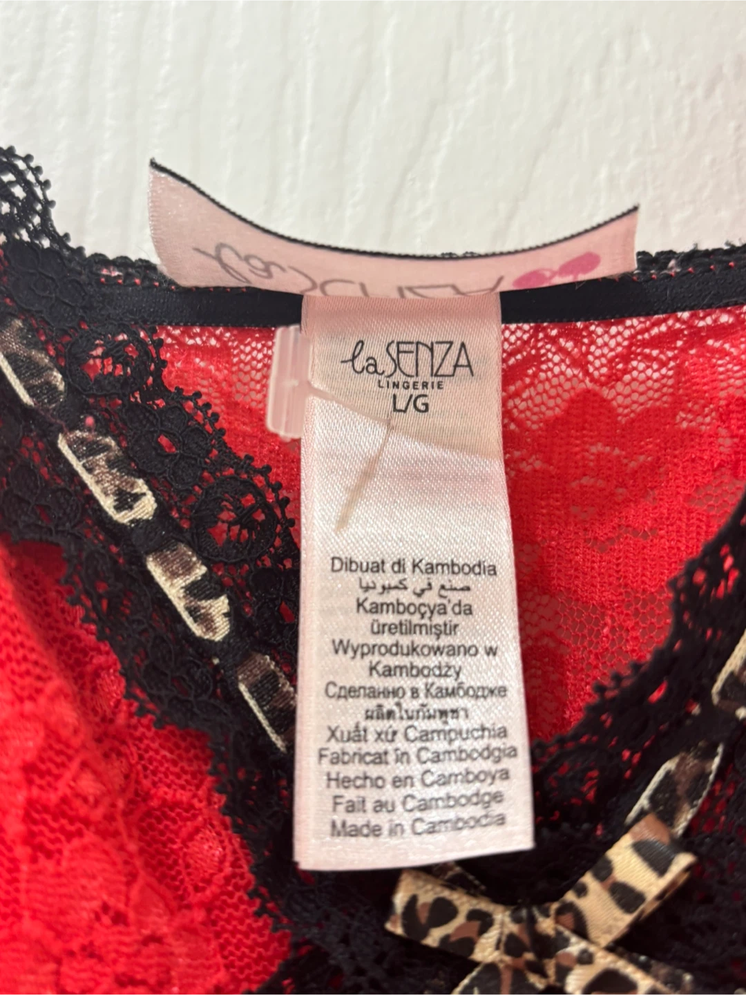 La Senza Red Lace Lingerie Nightie - photo 2
