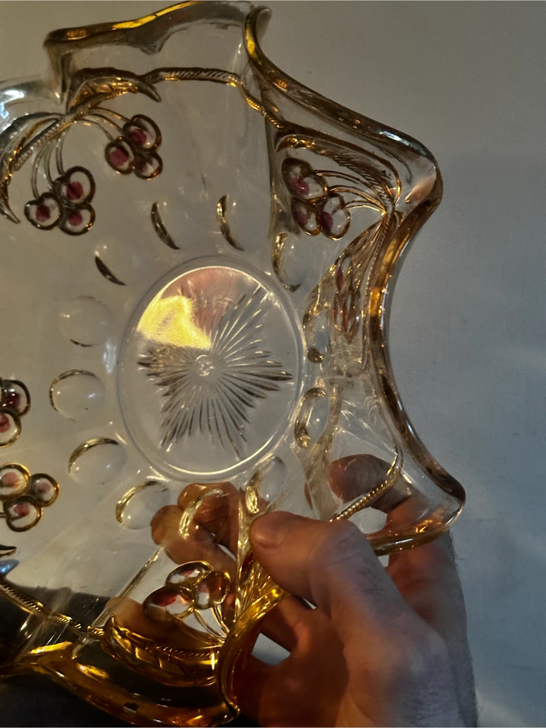 Rare Northwood cherries and cable master 11” bowl - photo 3