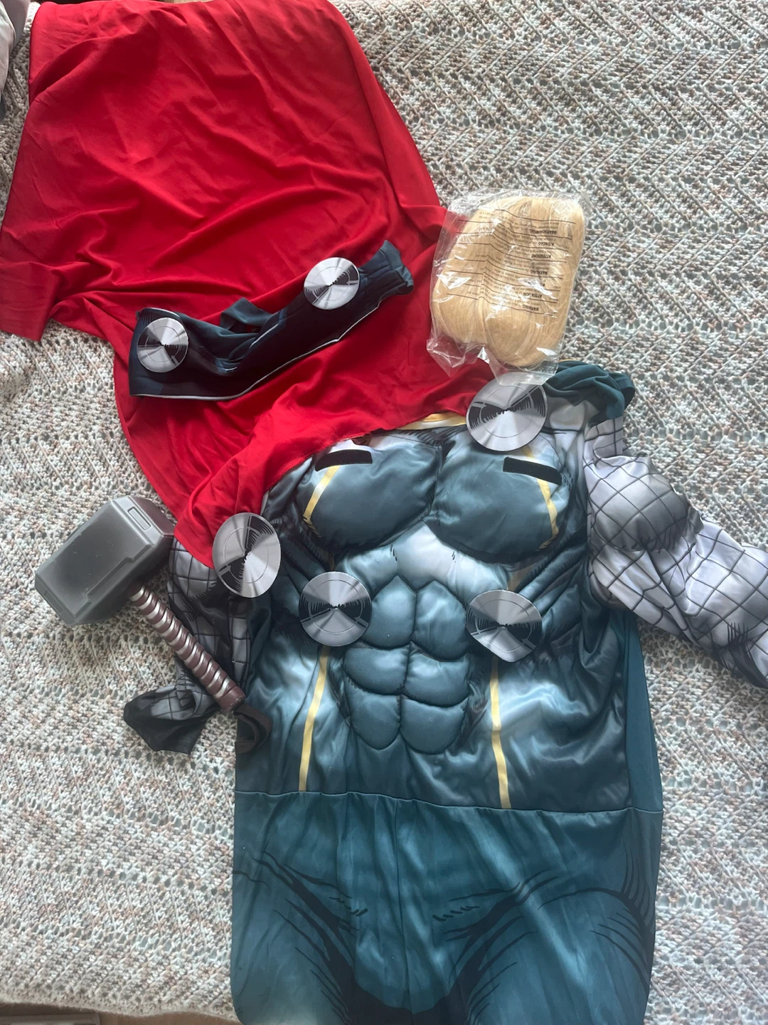 Thor Costume with Hammer and Wig