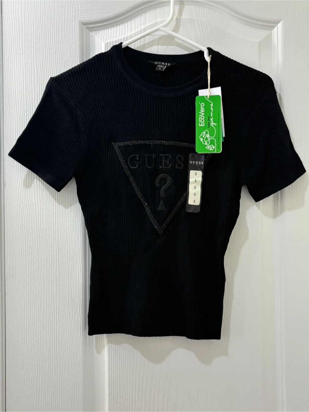 Guess Amaira Logo Sweater, Black, Size Small