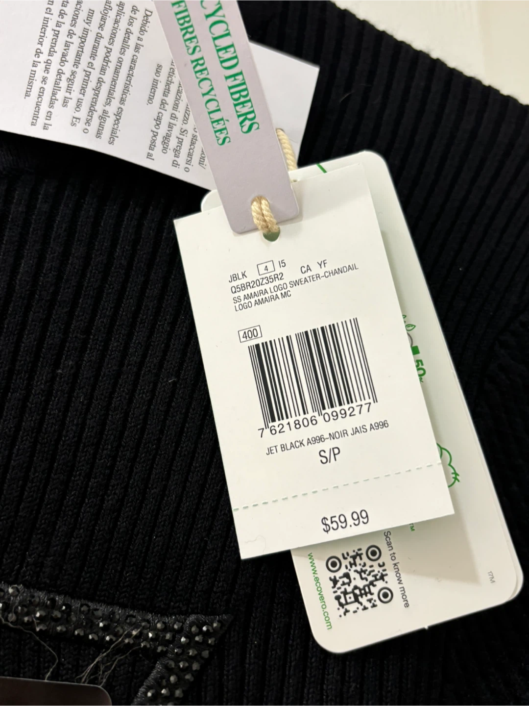 Guess Amaira Logo Sweater, Black, Size Small - photo 2