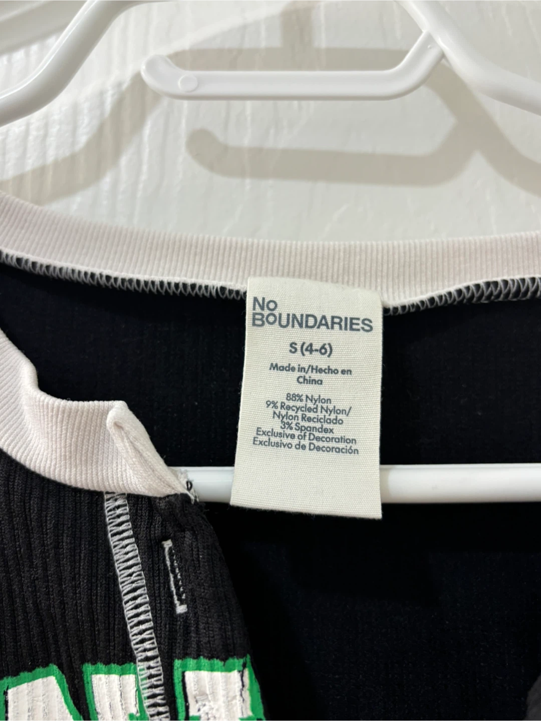 No Boundaries United 1998 Crop Top Black - photo 2