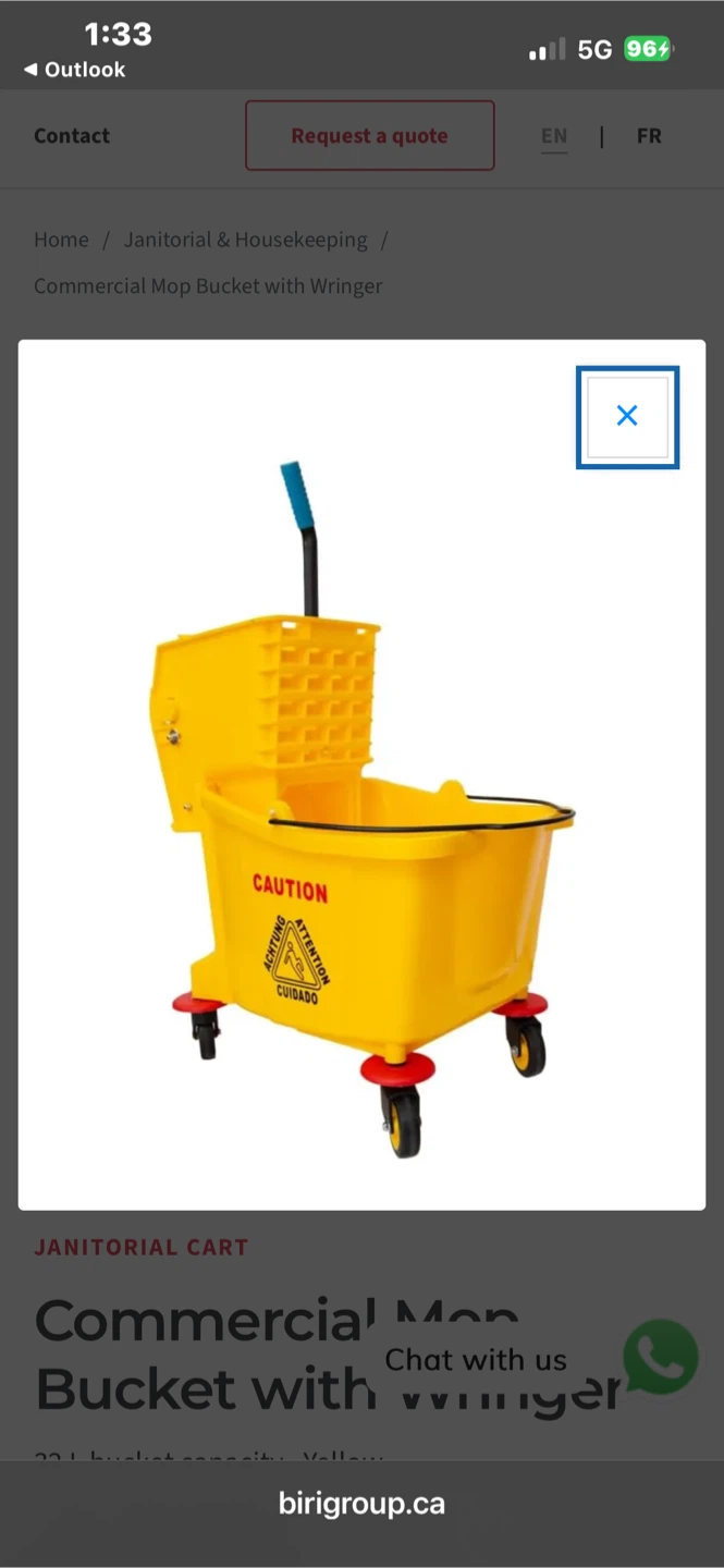 Brand New 32L Commercial Mop Bucket with Wringer – Yellow