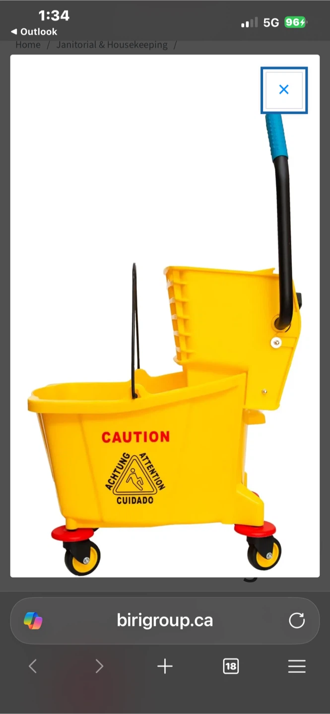 Brand New 32L Commercial Mop Bucket with Wringer – Yellow - photo 4