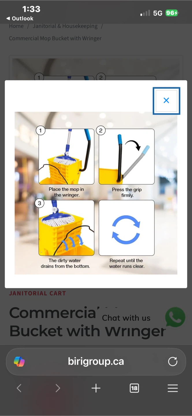 Brand New 32L Commercial Mop Bucket with Wringer – Yellow - photo 5