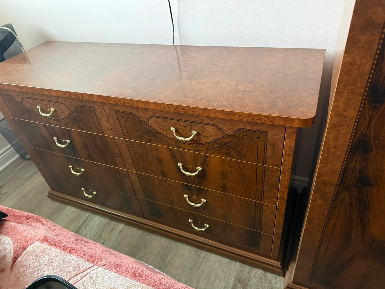 Wooden Dresser and Nightstand Set