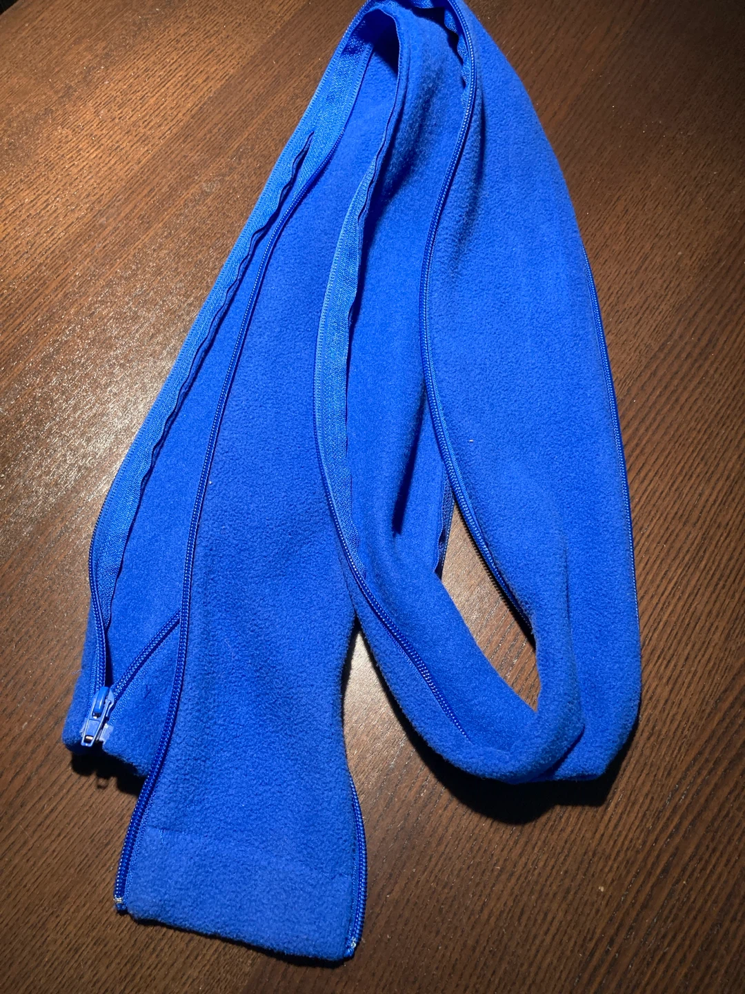 Blue Fleece Zipper cover for a CPAP hose - photo 2