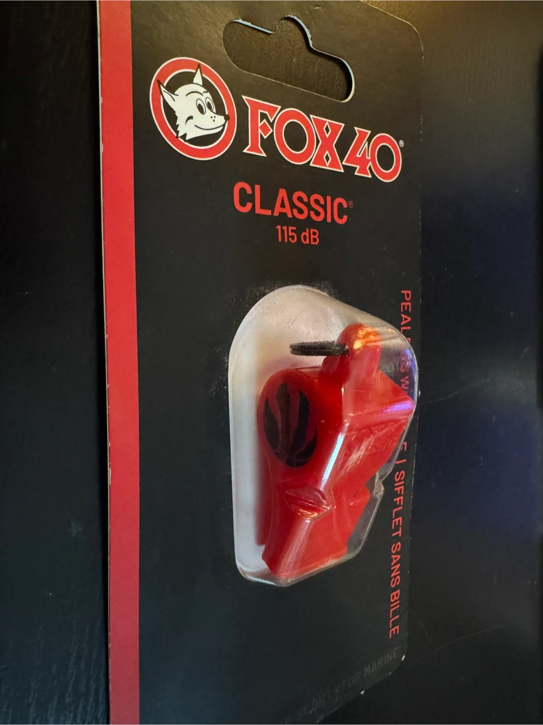 Fox 40 Classic Pealess Whistle - Red Raptors