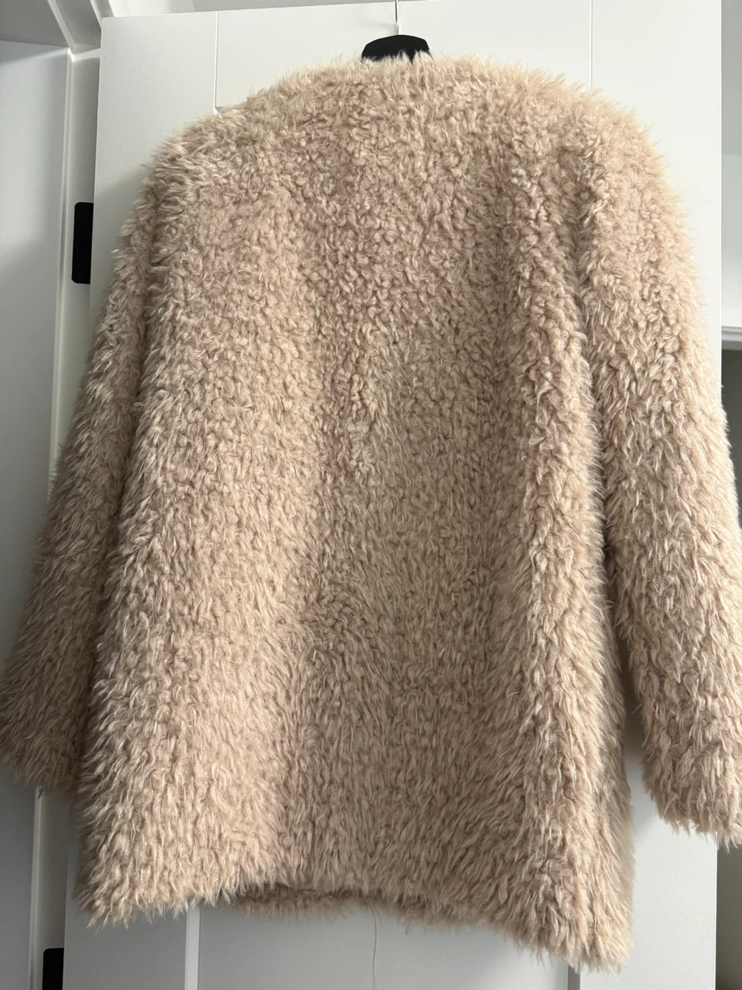 Beige Faux Fur Fuzzy Jacket - photo 4