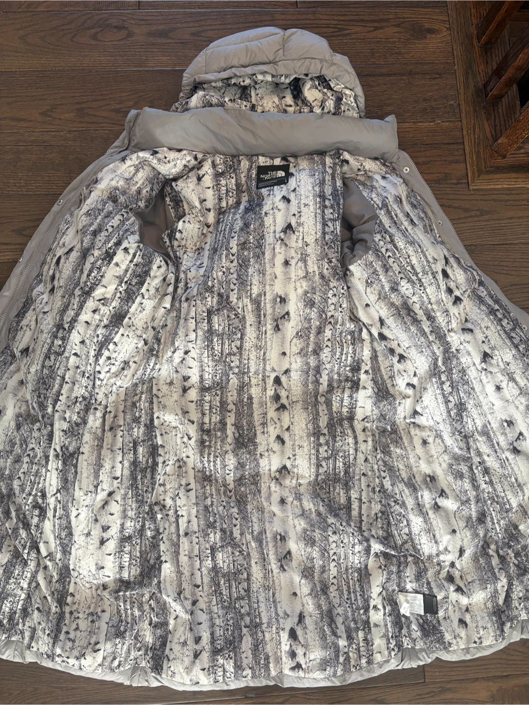The North Face Miss Metro Silver Down Puffer Coat Women’s Large - photo 5