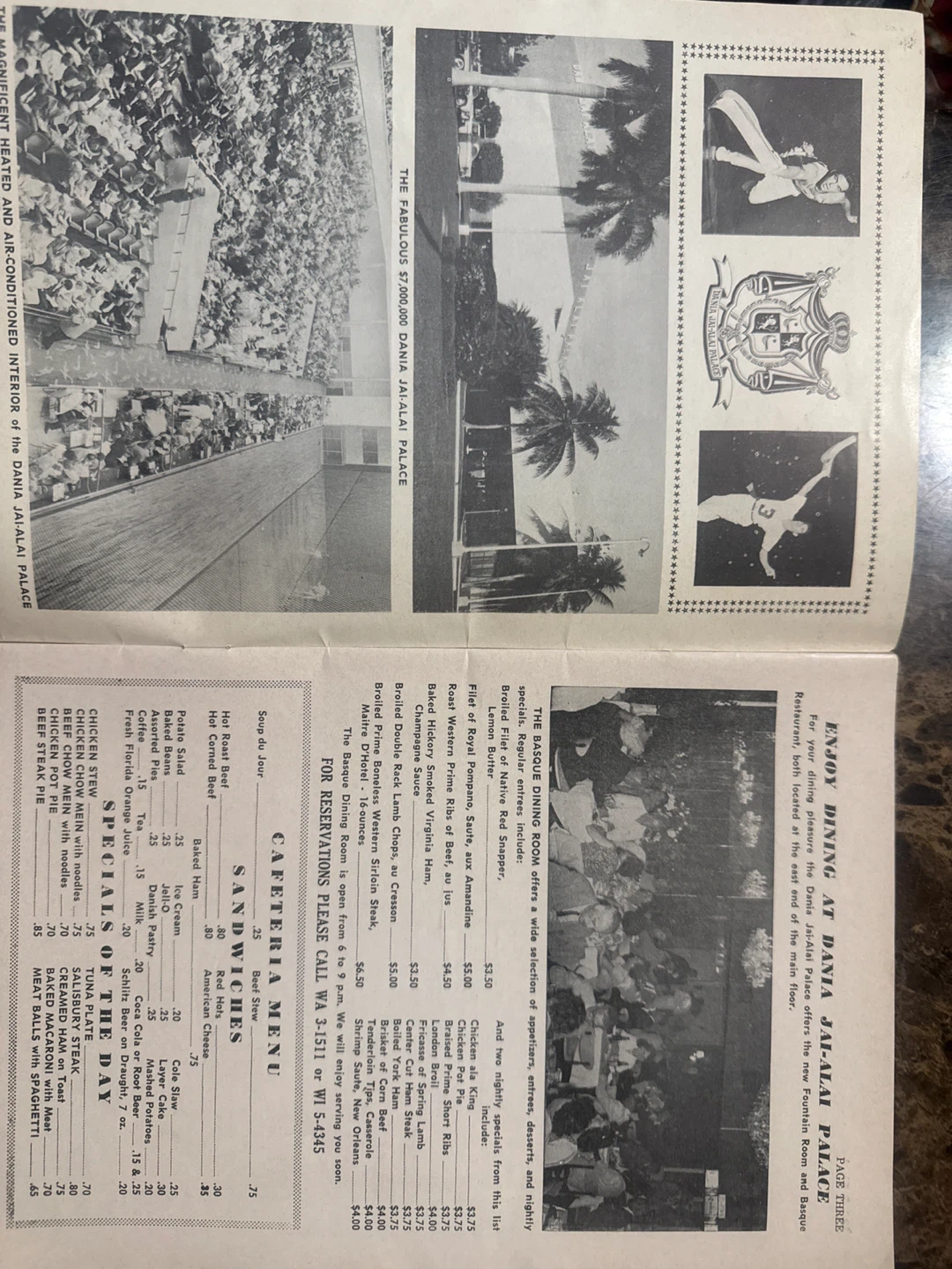 1963-1964 Dania Jai-Alai Official Program - photo 3