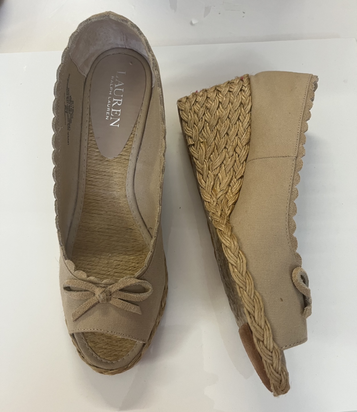 Lauren Ralph Lauren Tan Espadrille Wedges - photo 2
