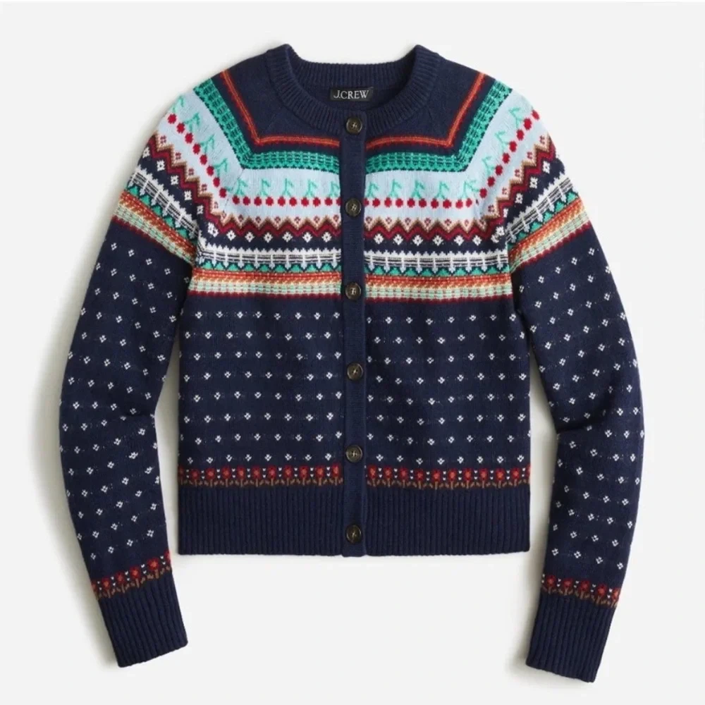 J.Crew Fair Isle Cardigan XS