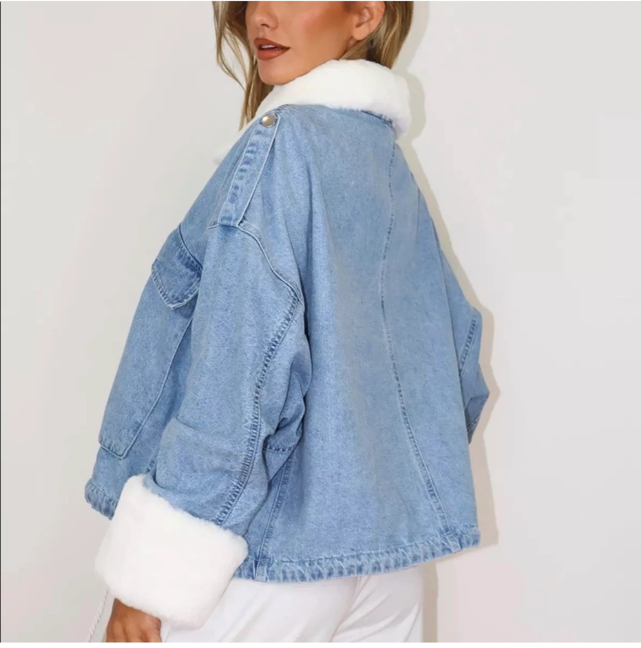 Missguided Denim Jacket with Faux Fur - photo 4