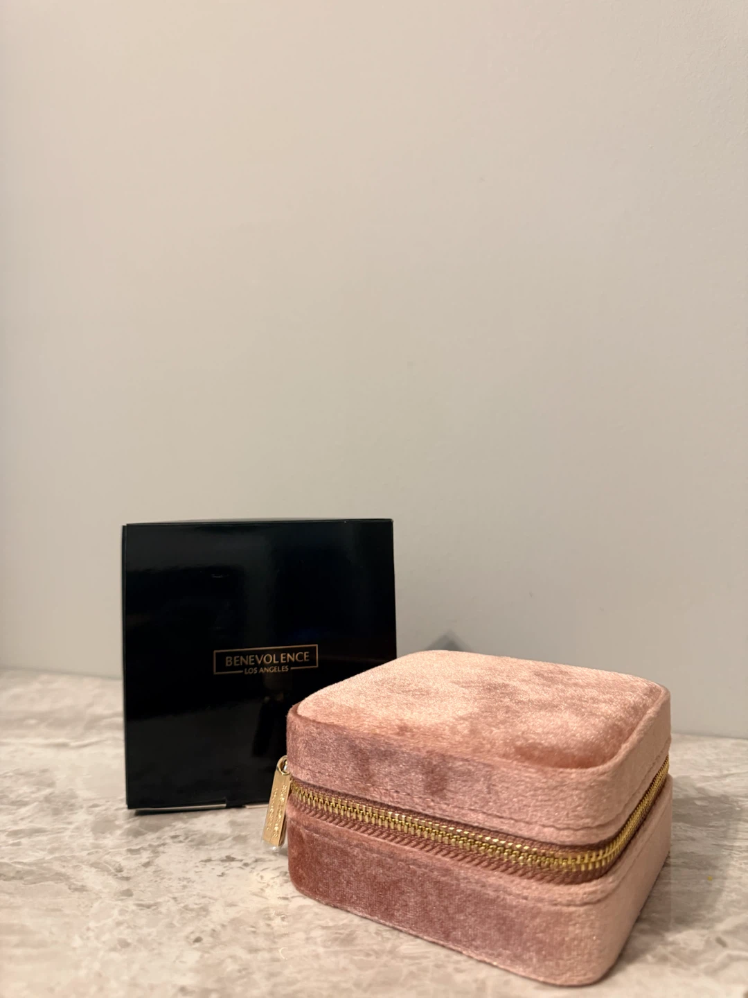 NEW - Benevolence LA Velvet Travel Jewelry Box (Dusty Rose) - photo 2