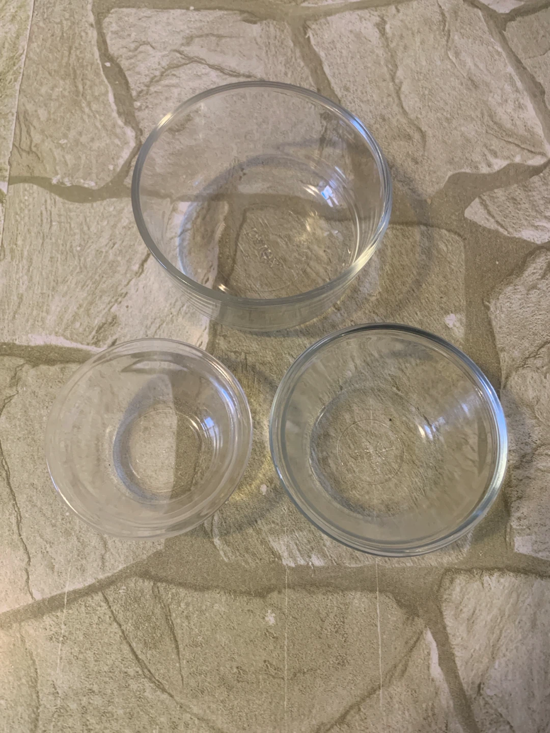 Glass Bowls - Set of 3