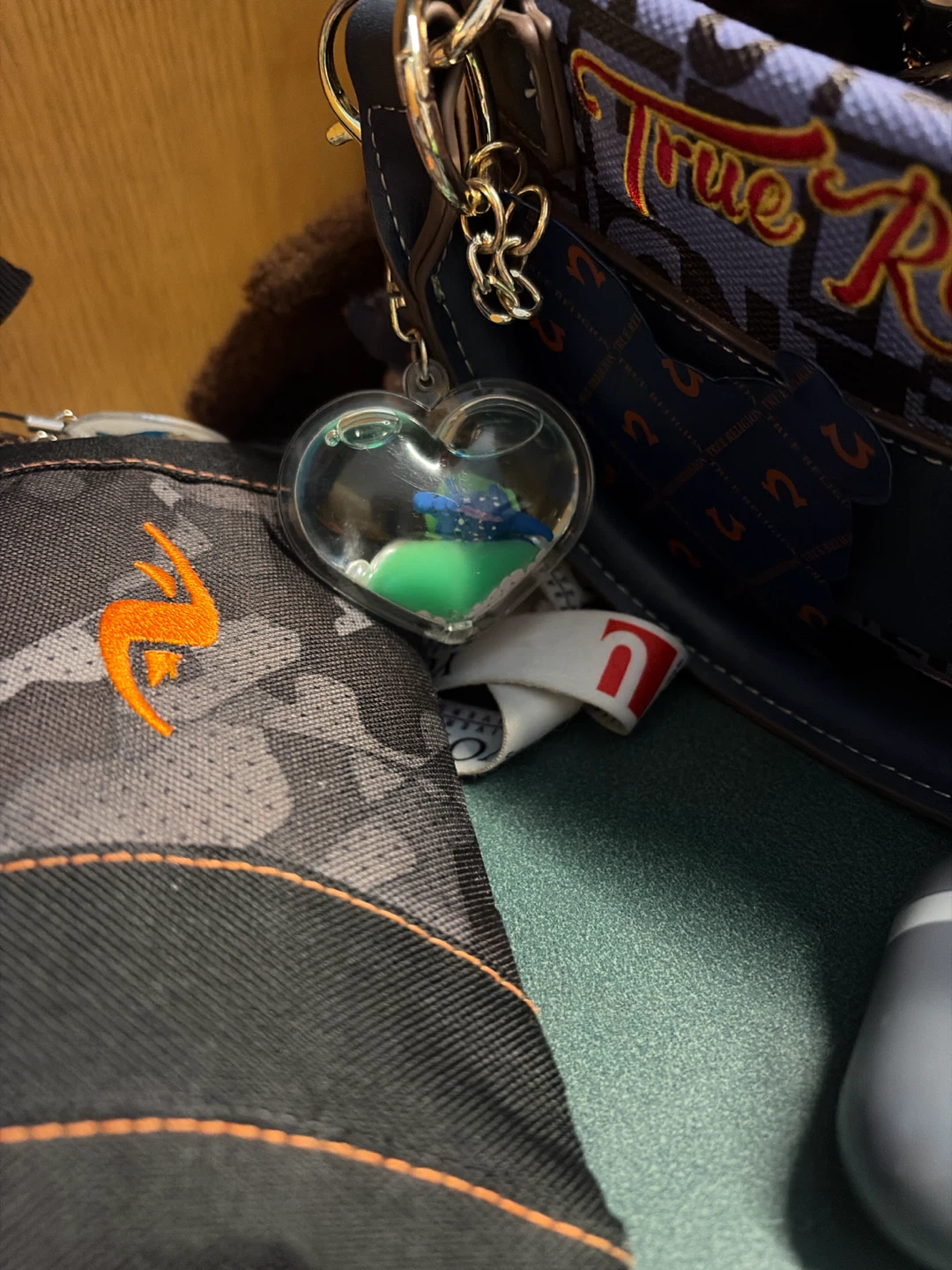 True Religion Heart Keychain