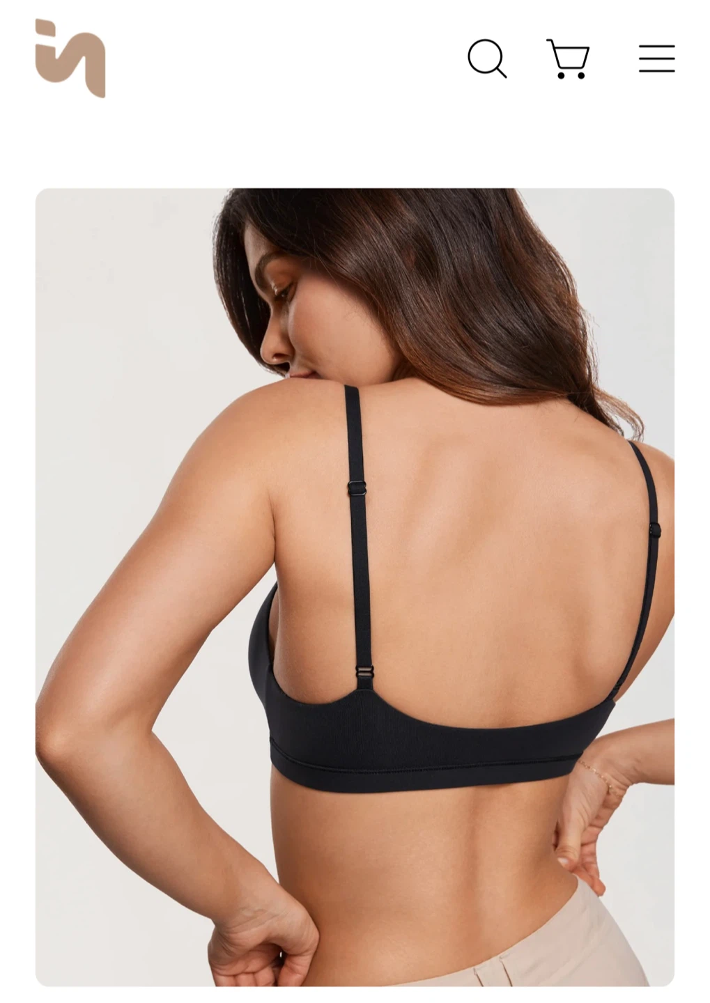 NWT Inlyric Triangle Bralette Black - photo 2