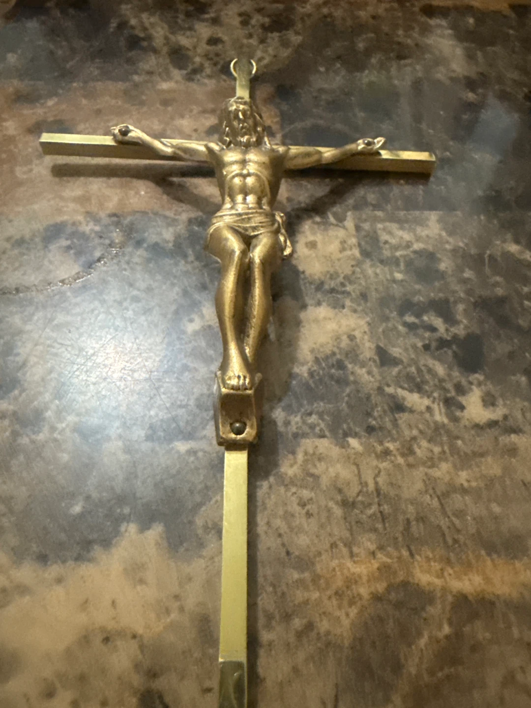 Vintage Brass Crucifix - photo 2