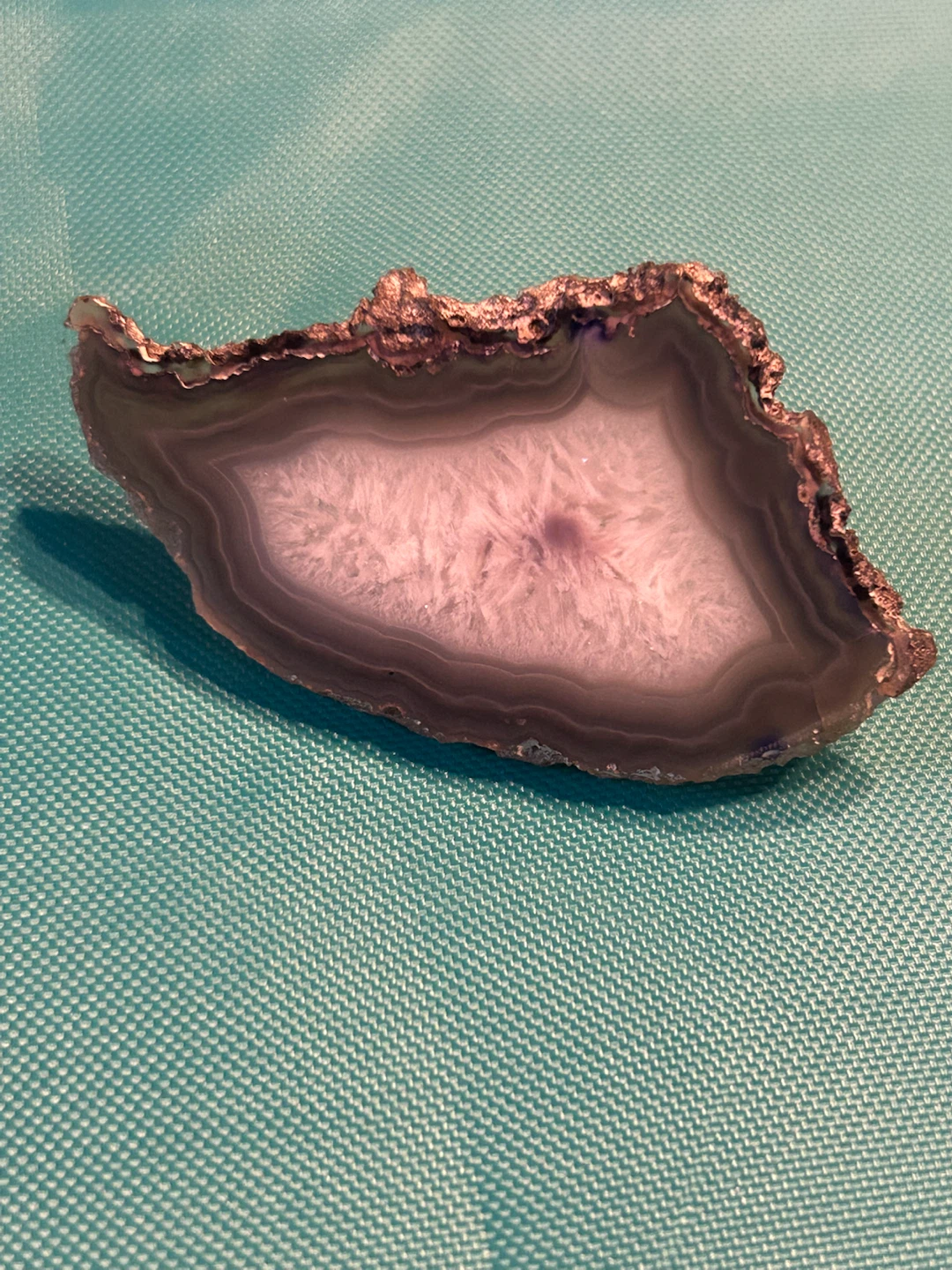 Pewter Dragon Figurine on Agate Slice - photo 3