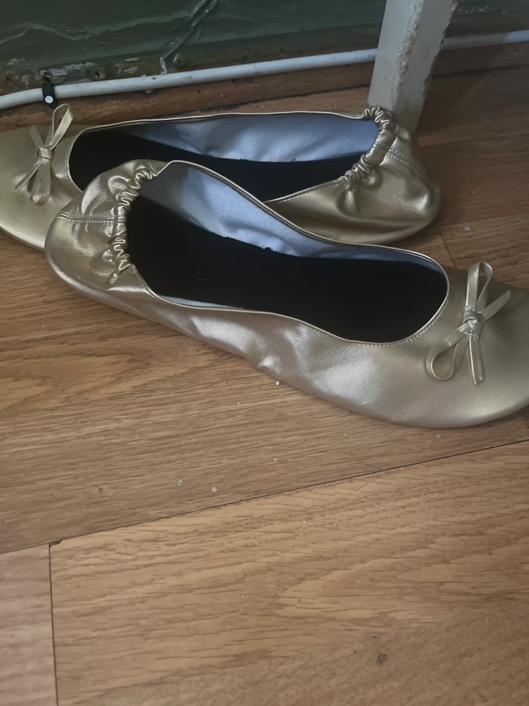 Gold Ballet Flats