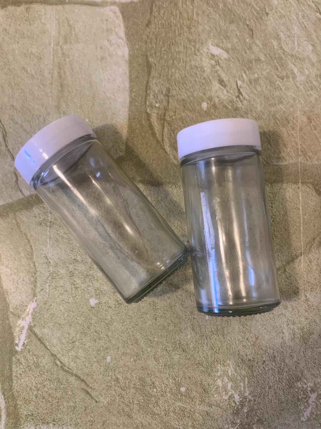 Glass Spice Jars - Set  of 2