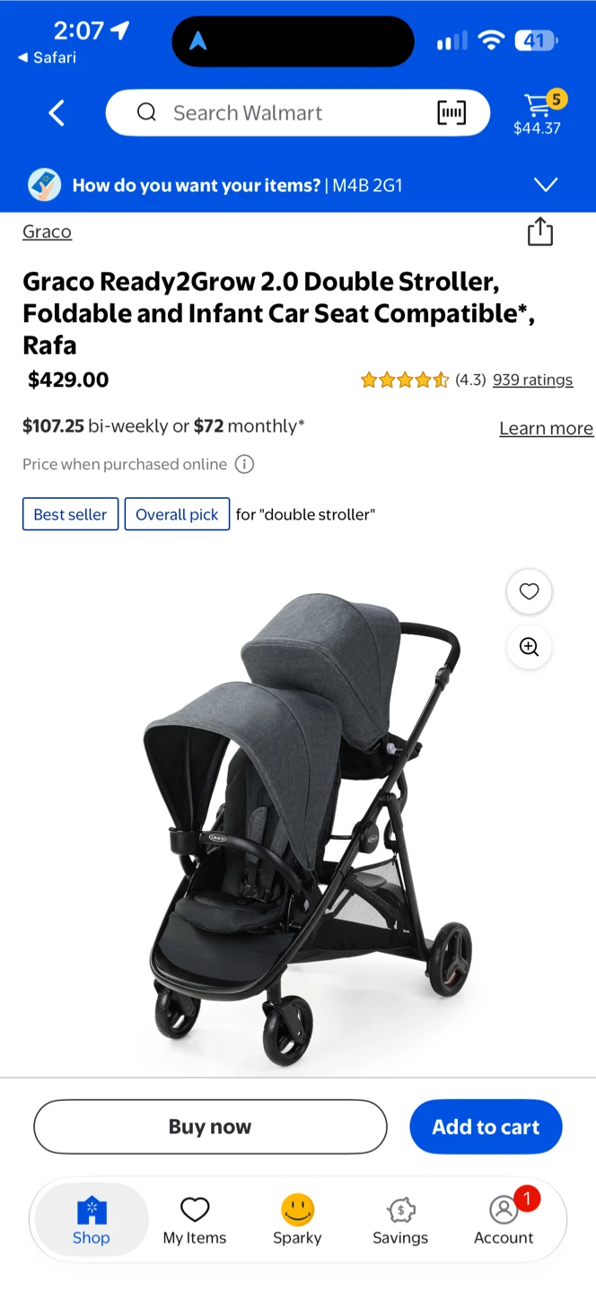 Graco Ready2Grow 2.0 Double Stroller - Rafa