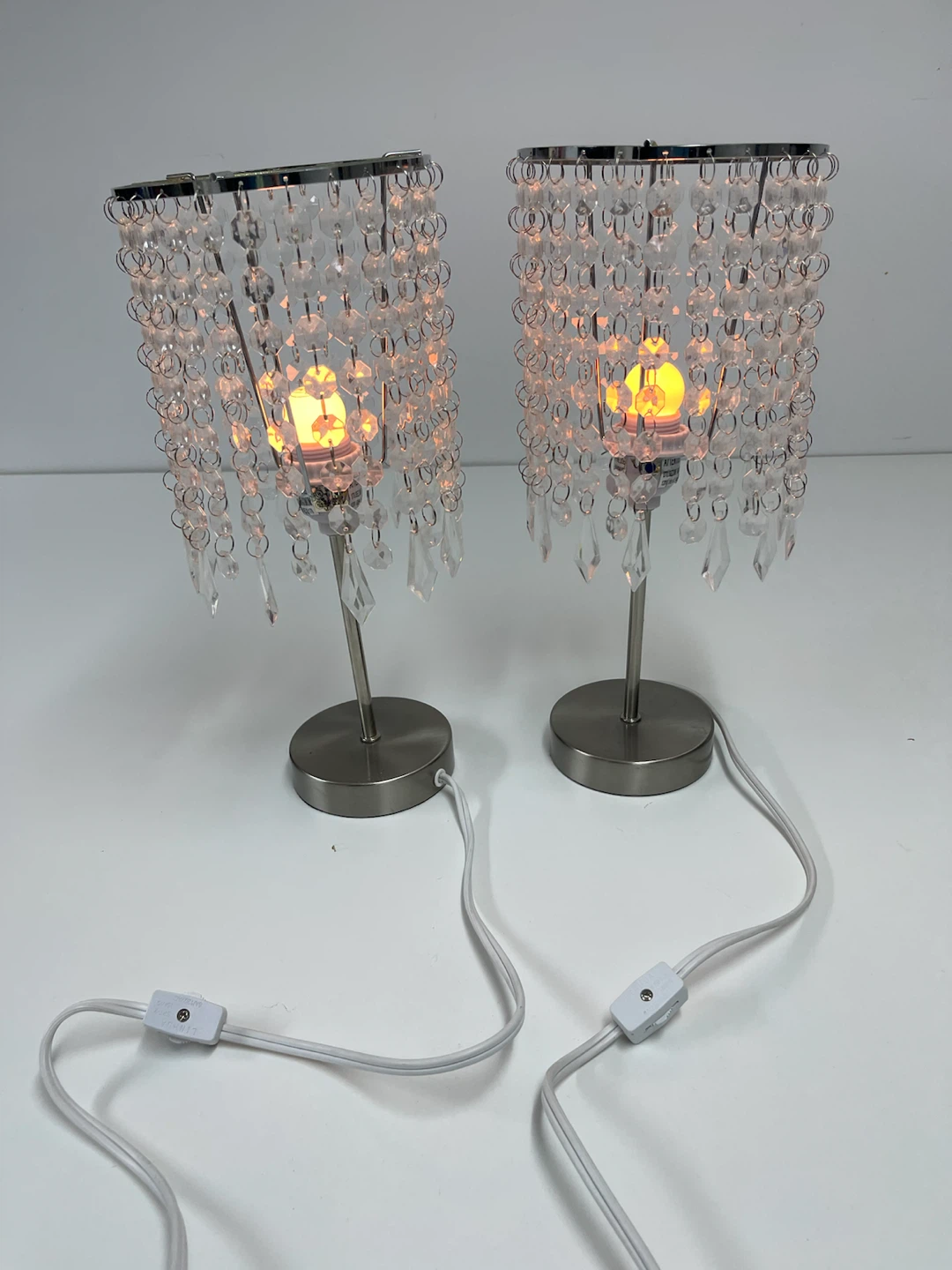 Set of Two Crystal Beaded Table Lamps - photo 2