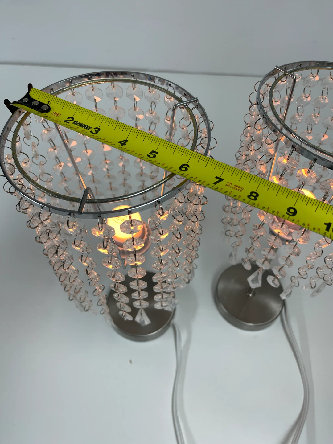 Set of Two Crystal Beaded Table Lamps - photo 3