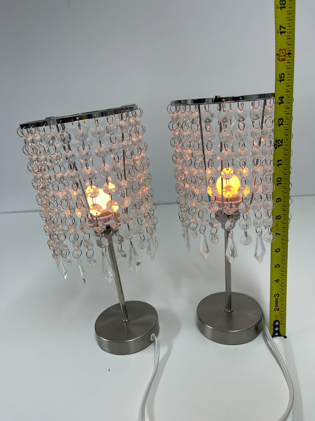 Set of Two Crystal Beaded Table Lamps - photo 4