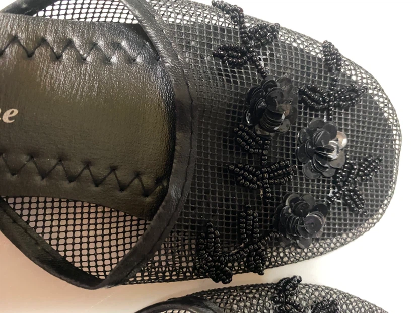 Unique Boutique Black Beaded Slides - photo 2