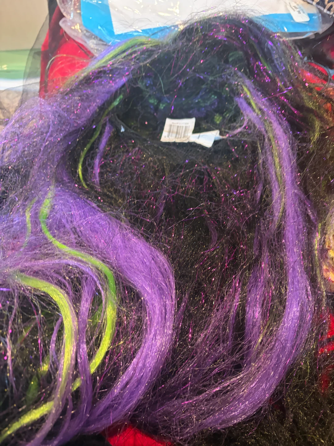 Purple, Green and Black Tinsel Wig - photo 3