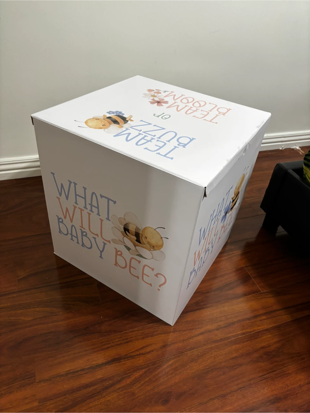 Baby Bee Gender Reveal Box with Balloons