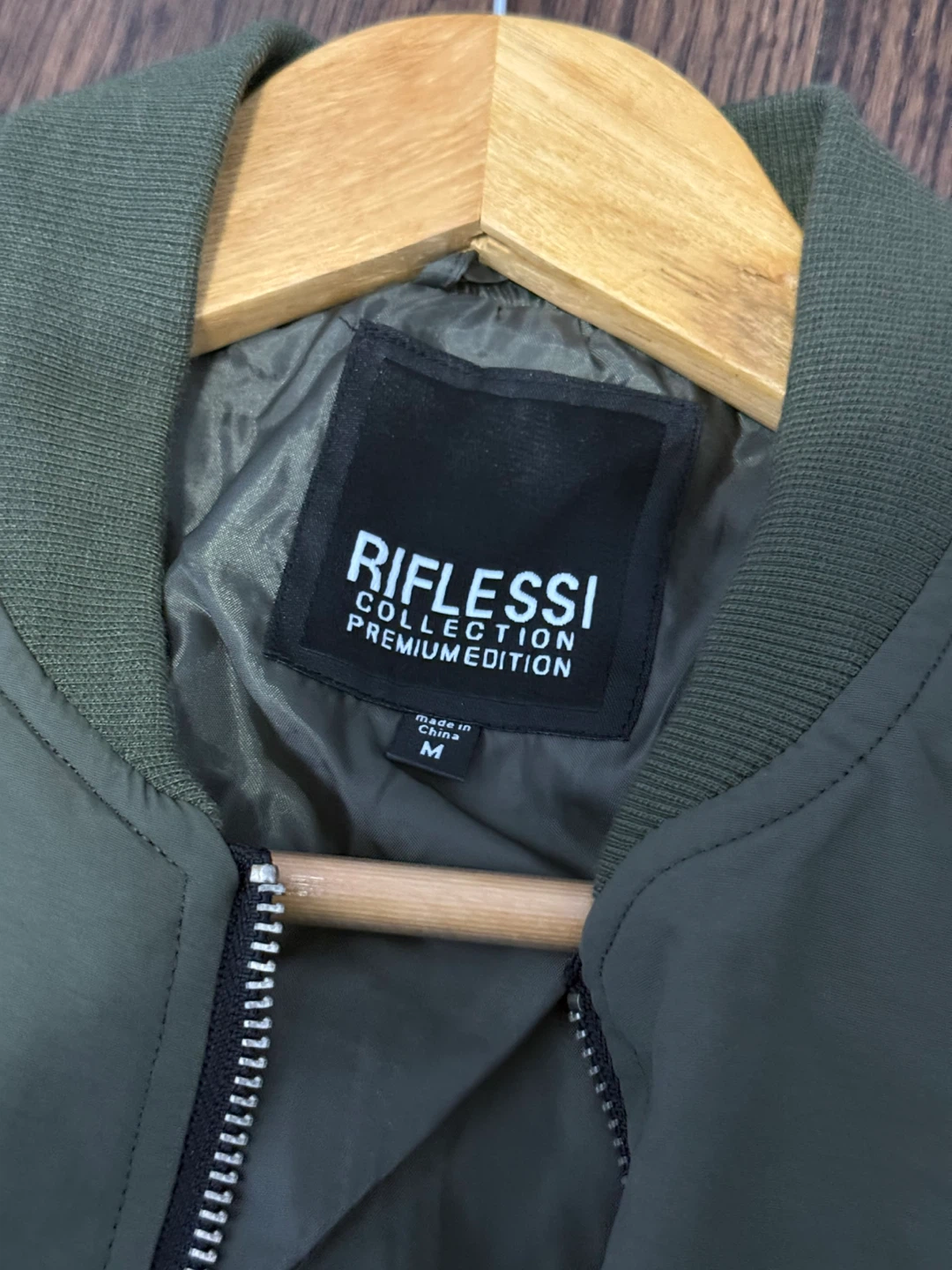 Riflessi Collection Olive Bomber Jacket - photo 3