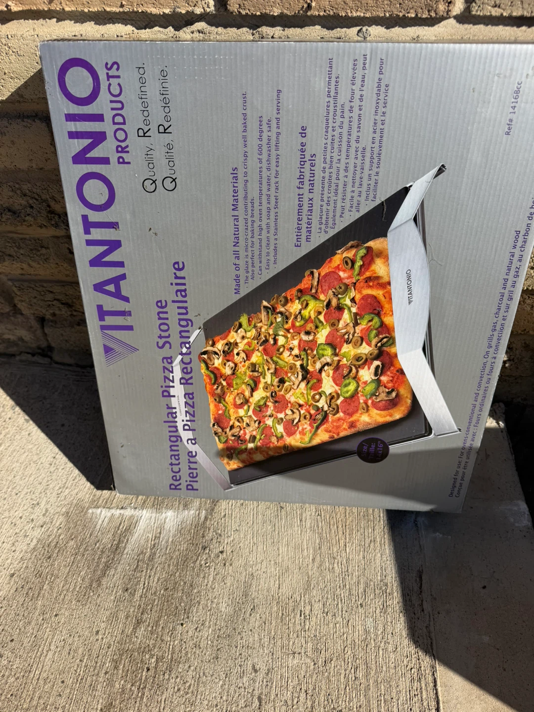 Vitantonio Rectangular Pizza Stone 14x16