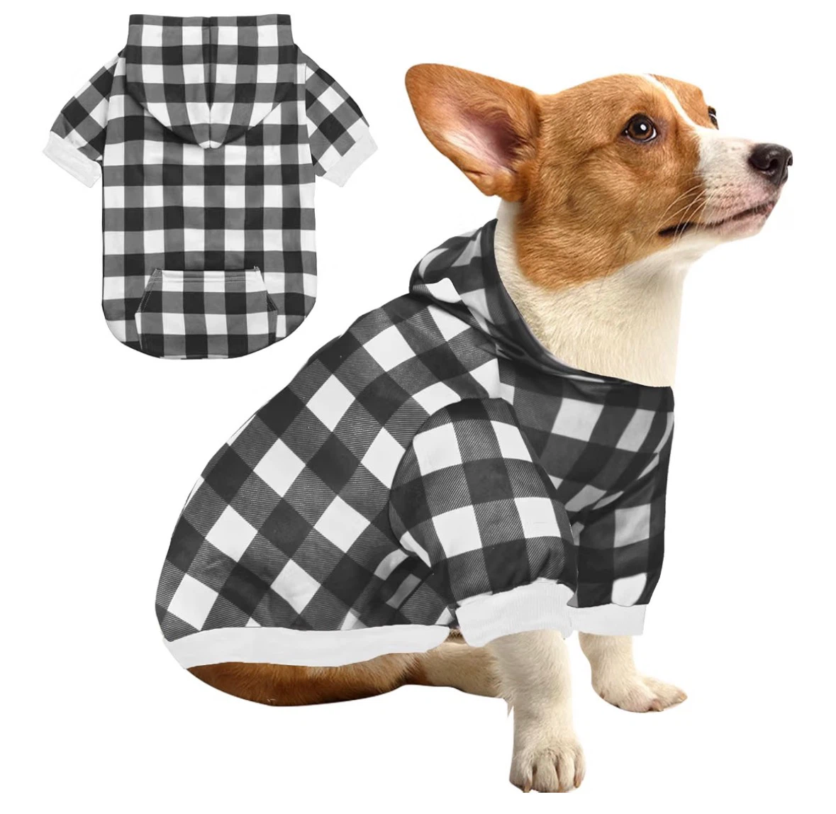 Greenjoy Plaid Dog Hoodie - Small