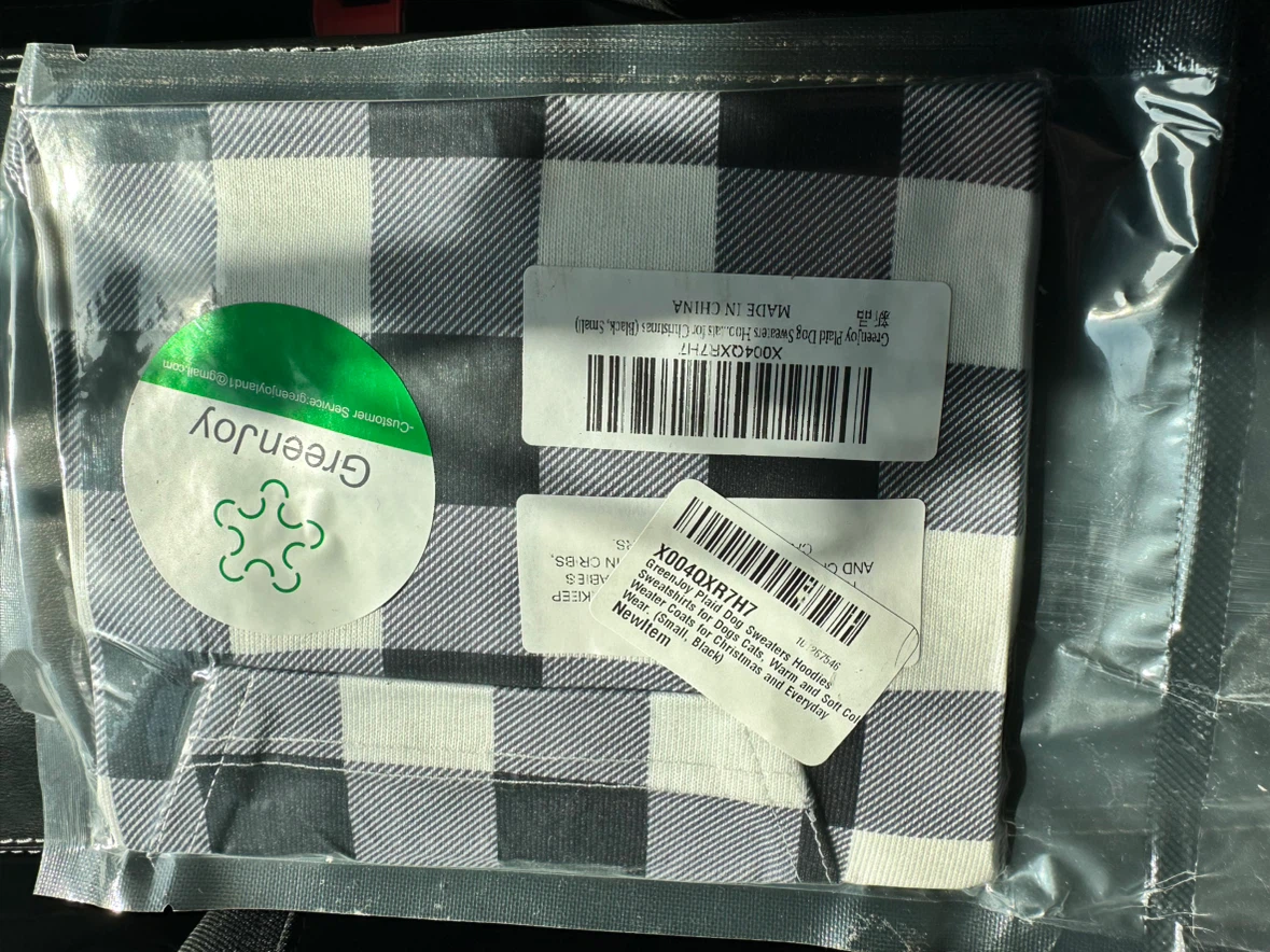 Greenjoy Plaid Dog Hoodie - Small - photo 2