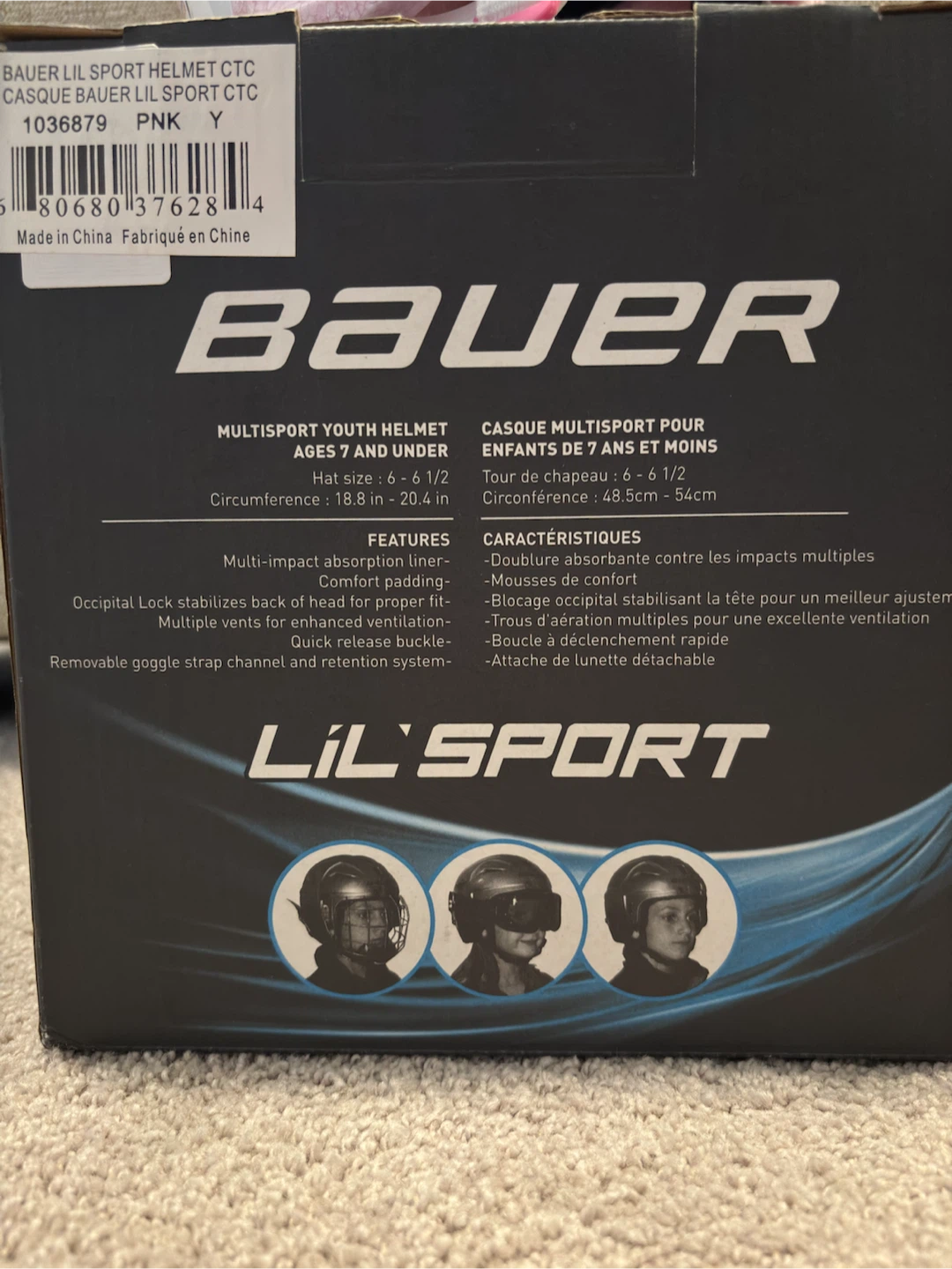 Bauer Lil' Sport Youth Multisport Helmet White/Pink - photo 4