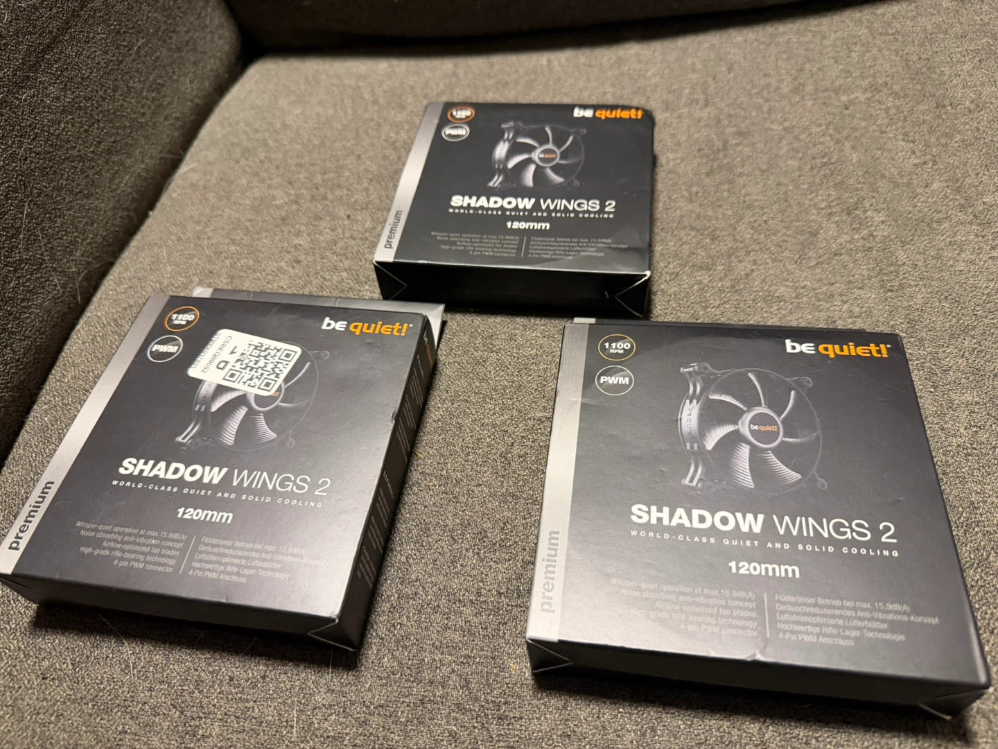 3 be quiet! Shadow Wings 2 120mm Fans