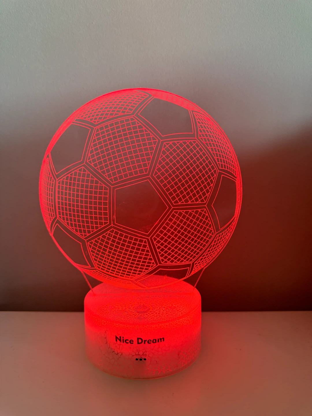 NEW - 3D Soccer Ball Illusion LED Night/Desk Light (Multi-Color) - photo 4