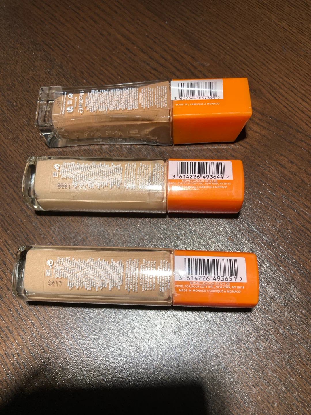 3 Rimmel London Foundation Bottles