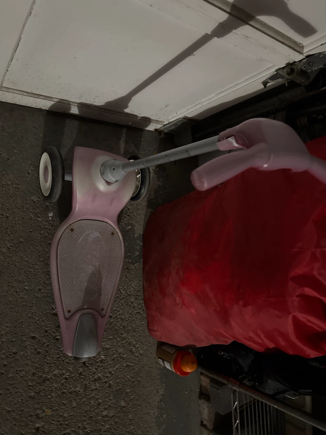 Pink scooter