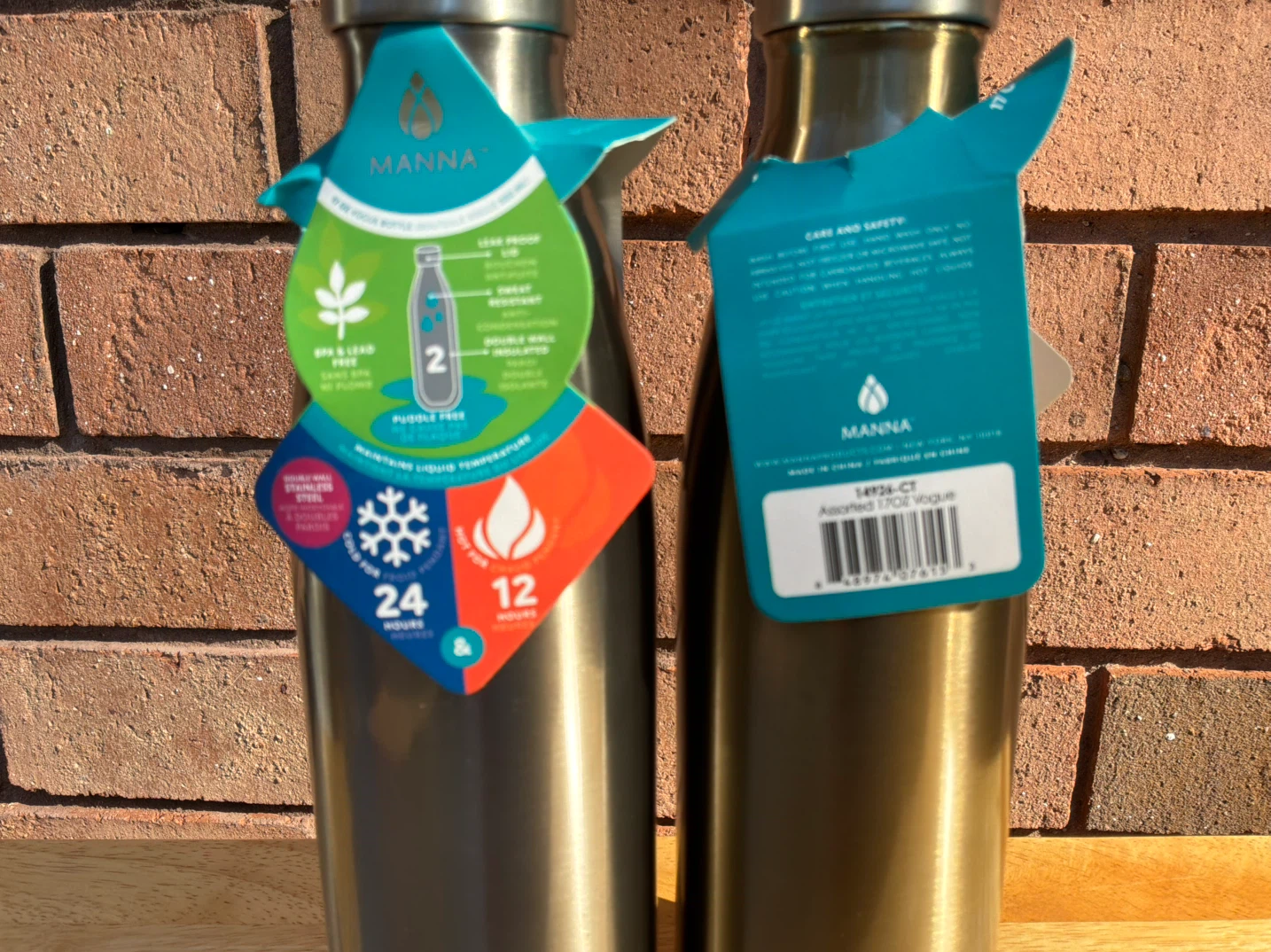 Set of 2 Manna Vogue Stainless Steel Bottles - photo 2