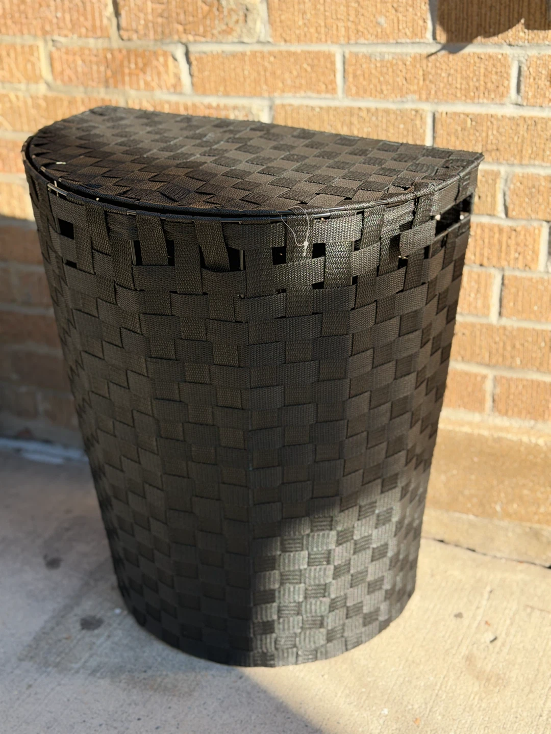 Black Woven Laundry Hamper