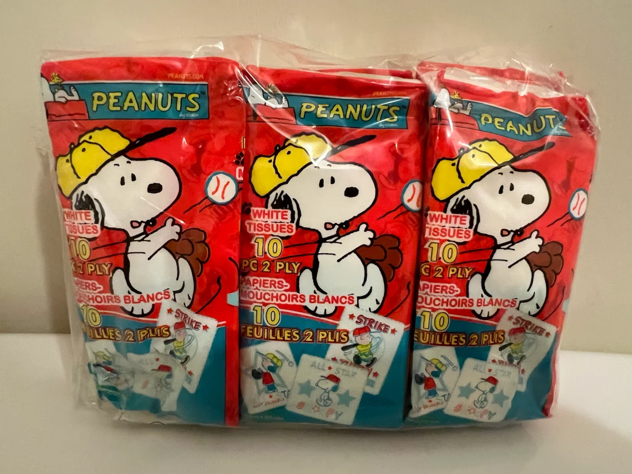 Peanuts Snoopy Pocket Tissues - 3 Pack
