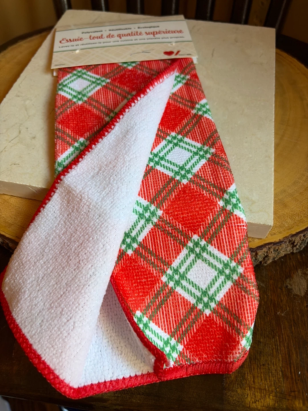 NEW Premium Reusable Dish Towel in Red and Green - photo 5