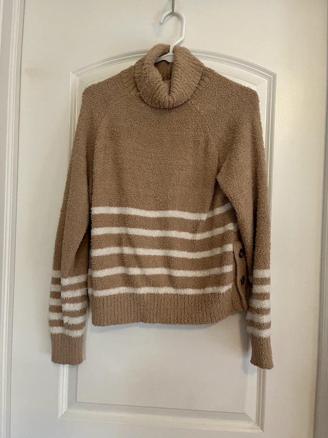 Favlux Fashion Beige Striped Sweater
