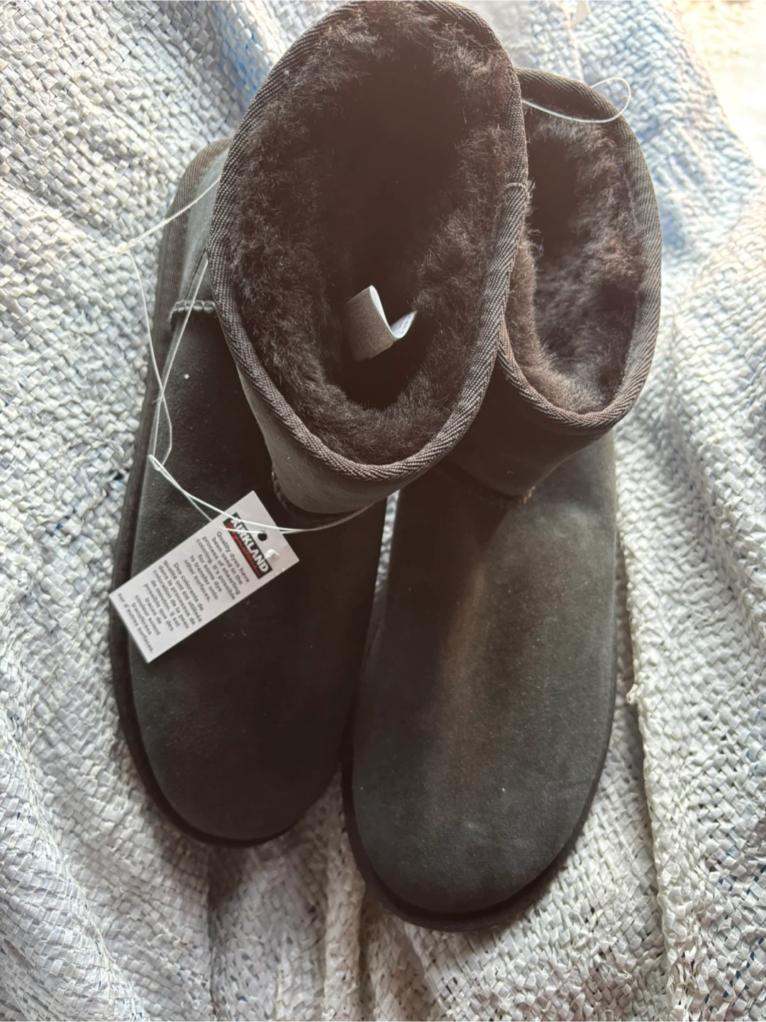 Kirkland Signature Shearling Boots - Black, US Size 11