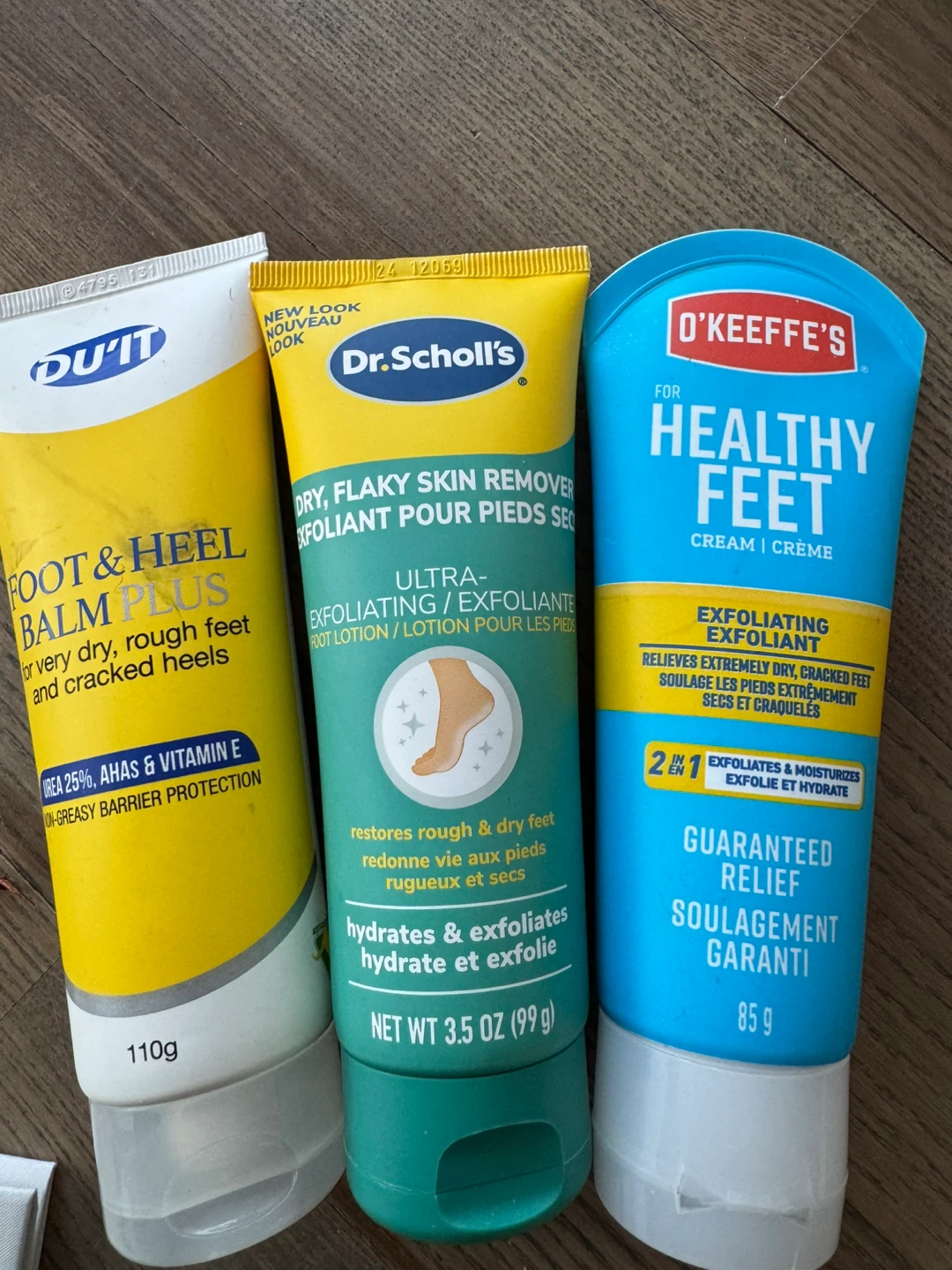 New: Lot of 3 Foot Creams: DUIT Dr. Scholls OKeeffes