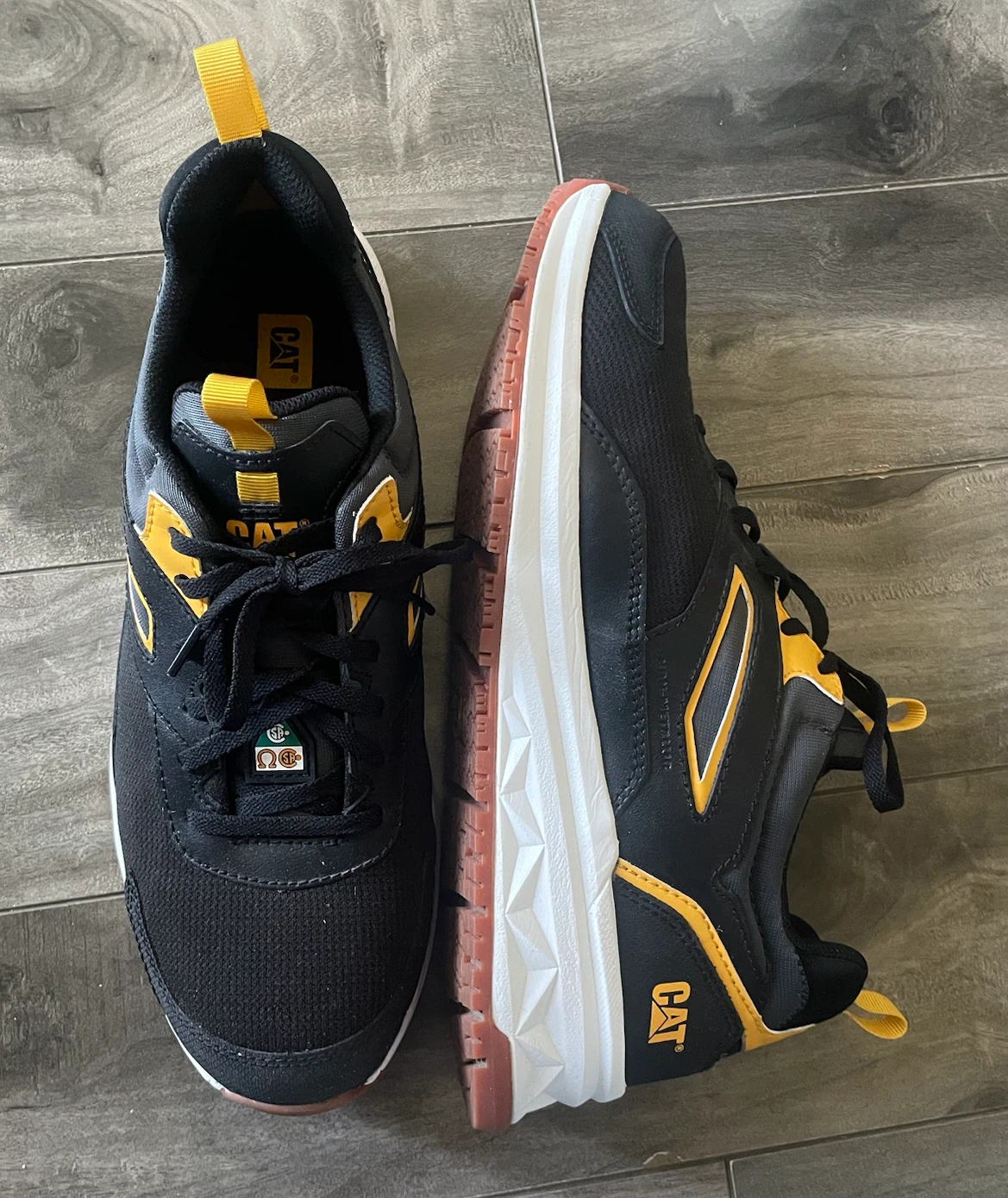 CAT Black and Yellow Safety Shoes